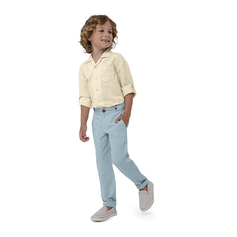 Calça de best sale linho infantil masculina