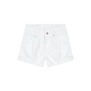 Shorts Clochard Menina Pregas Frontais Em Sarja Com Elastano Carinhoso