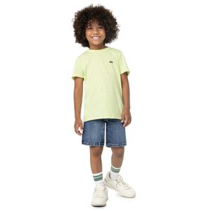 Bermuda Menino Com Puídos Em Jeans Elastano - Carinhoso